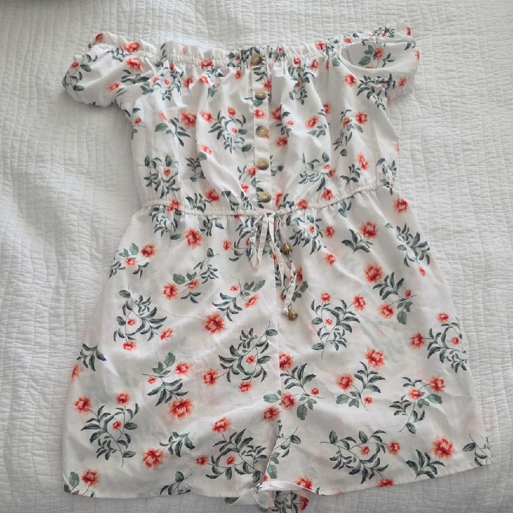 Floral Off-Shoulder Romper